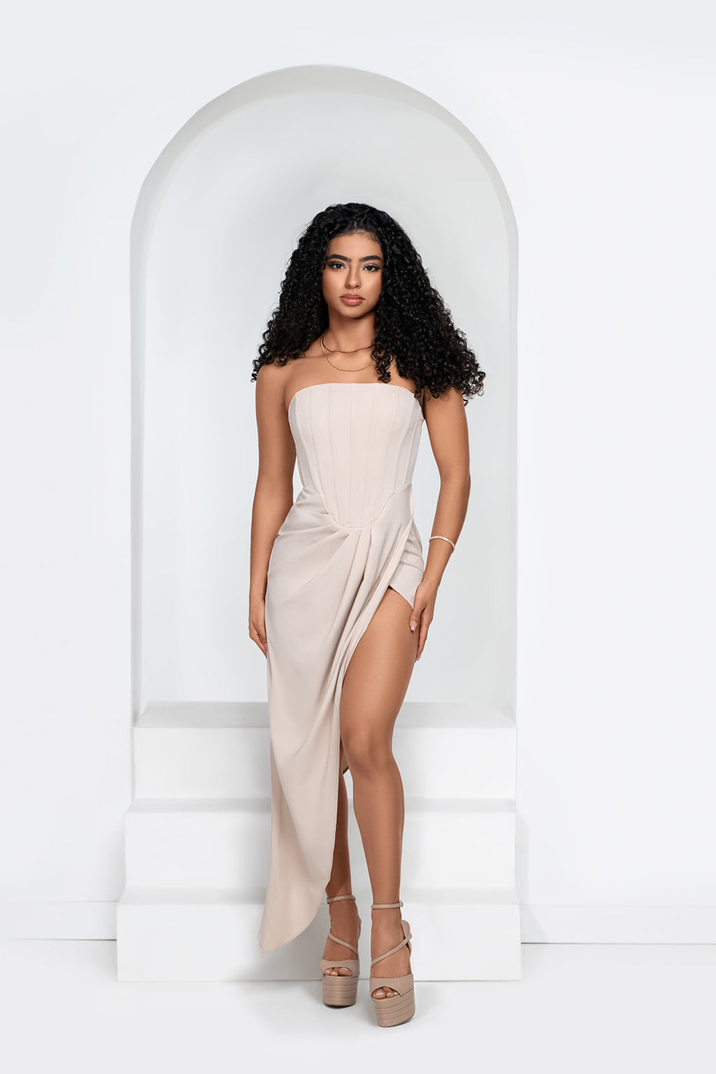 Bone Corset Midi Dress – Coco Brooke