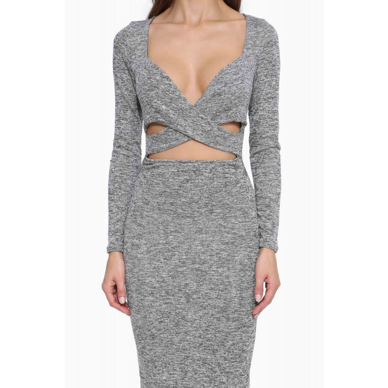 X Cut Out Midi Dress