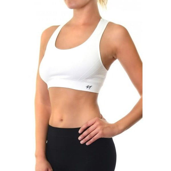 White Seamless Sports Bra