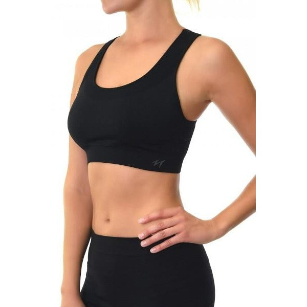 Black Seamless Sports Bra