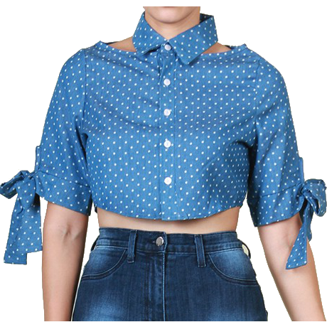Cropped Bow Blouse