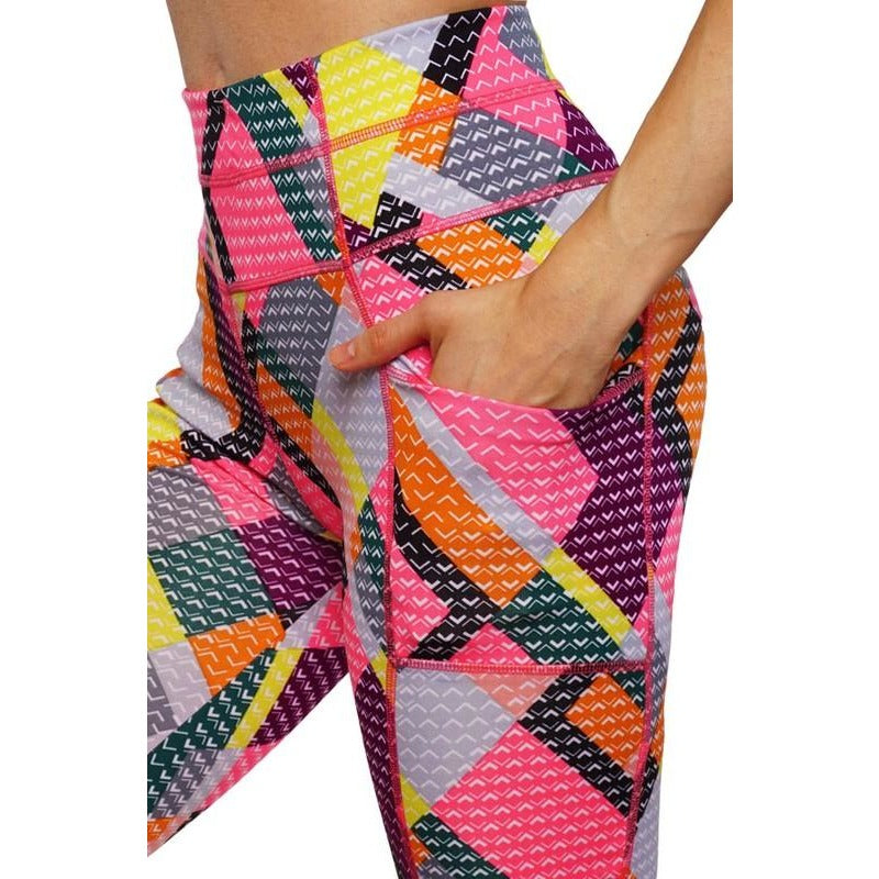 Geometric Print Capri Leggings