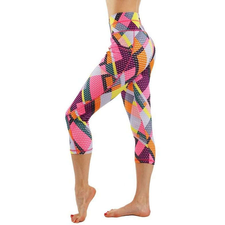 Geometric Print Capri Leggings