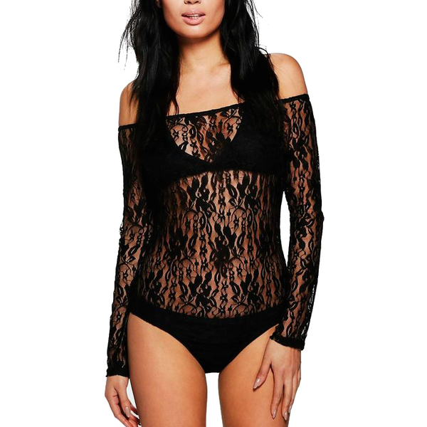 Off The Shoulder Lace Bodysuit