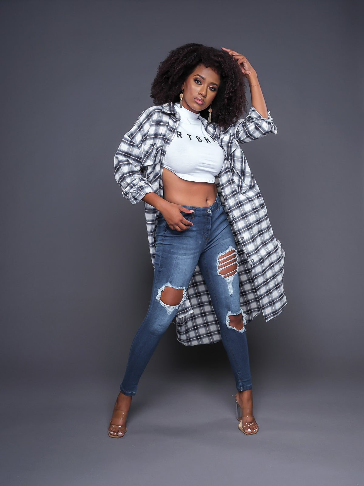 Oversized Plaid Shirt – Coco Brooke