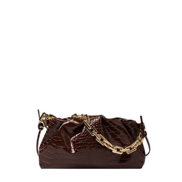 Croc Embossed Ruched Bag