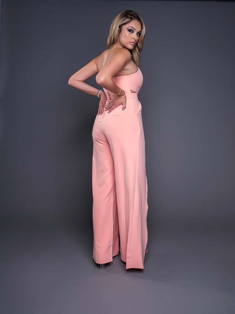 Double Slit Bandeau Jumpsuit