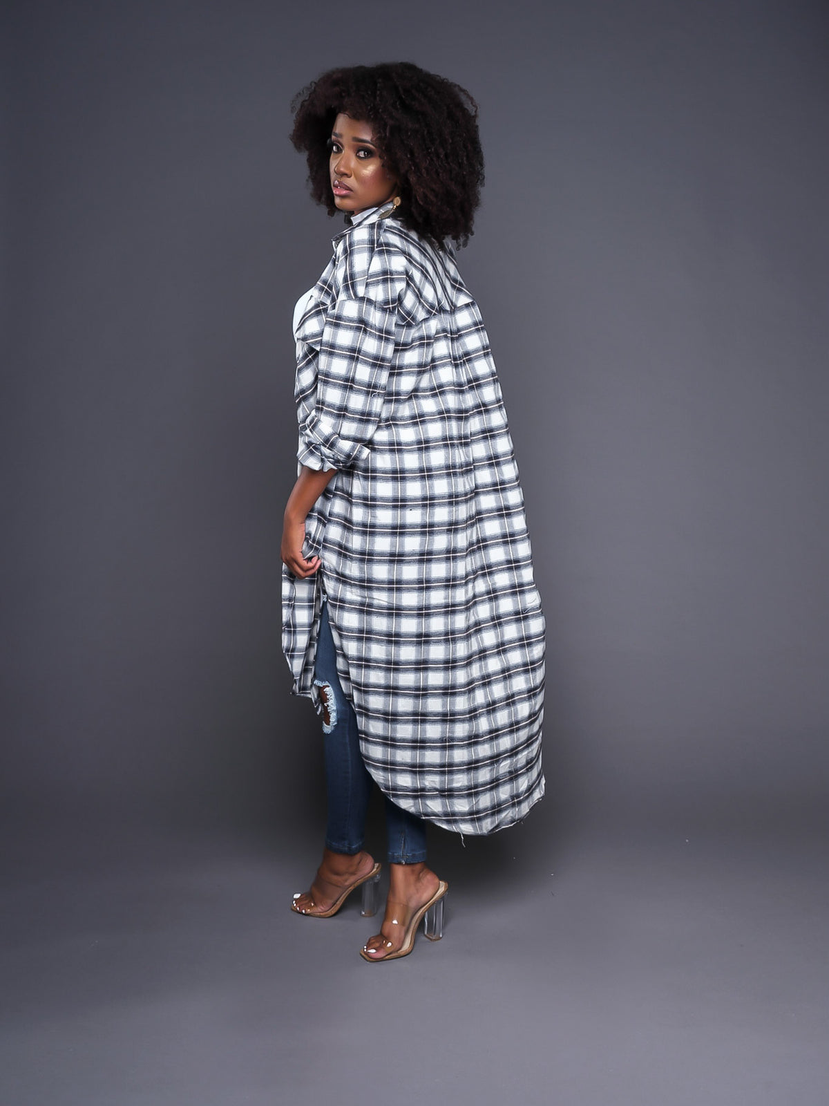 Oversized Plaid Shirt – Coco Brooke